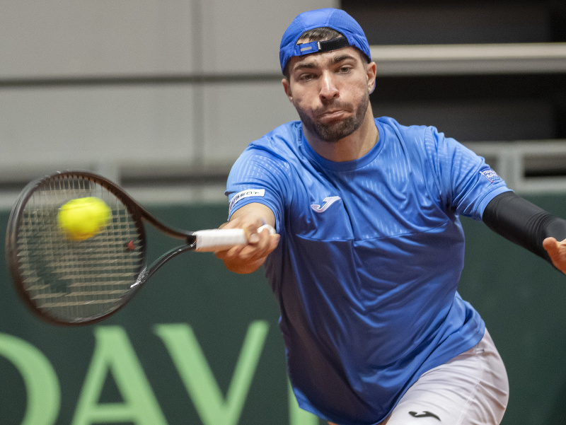 Na snímke slovenský daviscupový reprezentant Lukáš Pokorný