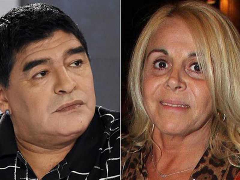 Diego Maradona a jeho exmanželka Claudia Villafaneová