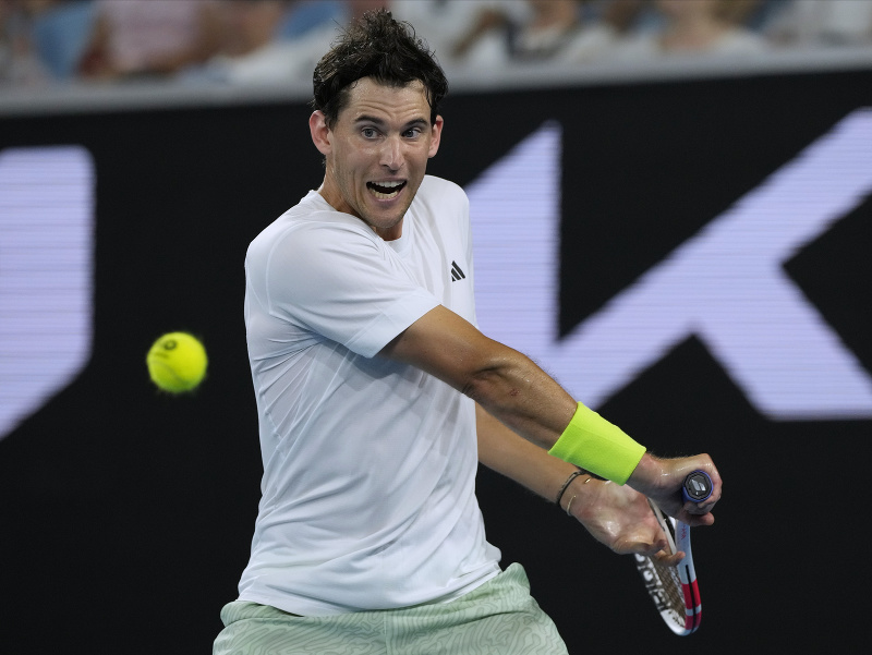 Rakúsky tenista Dominic Thiem počas prvého kola Australian Open 2024