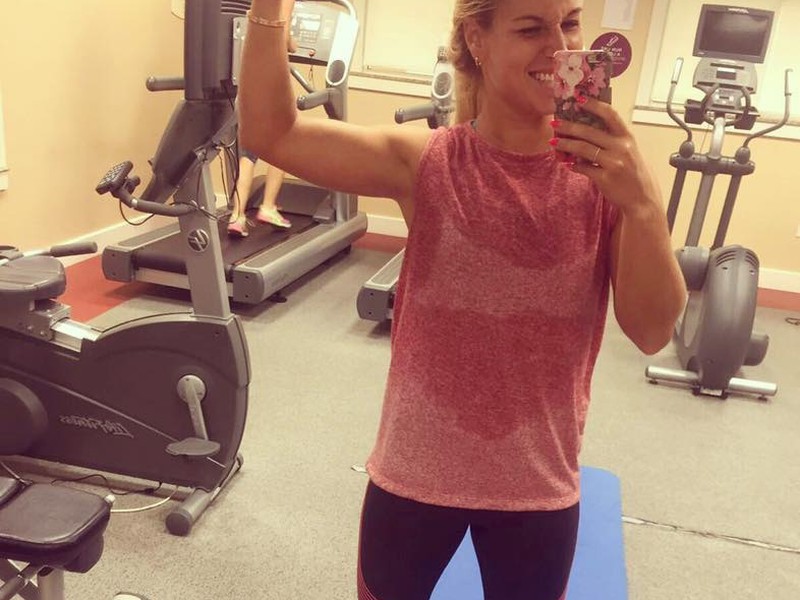 Dominika Cibulková počas prípravy v Cincinnati