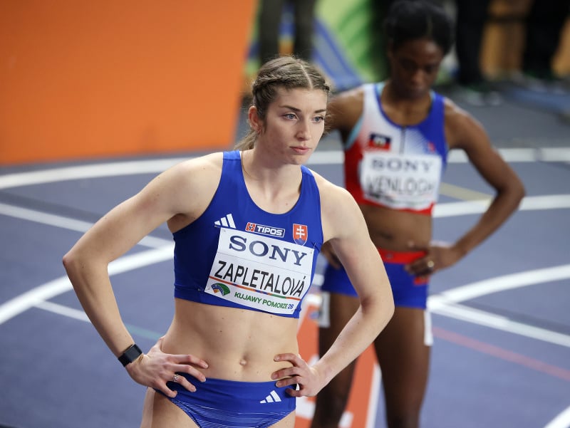 Na snímke slovenská atlétka Emma Zapletalová sa pripravuje na štart na halových MS