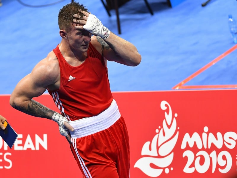 Slovenský boxer Matúš Strnisko po štvrťfinále hmotnostnej kategórie do 81 kilogramov