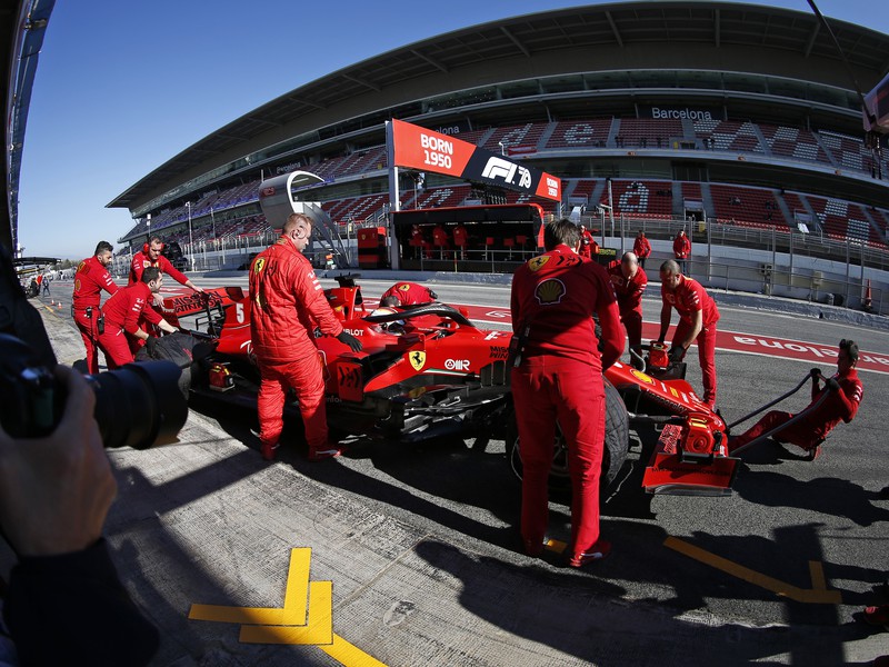 Scuderia Ferrari počas prípravy na sezónu 2020