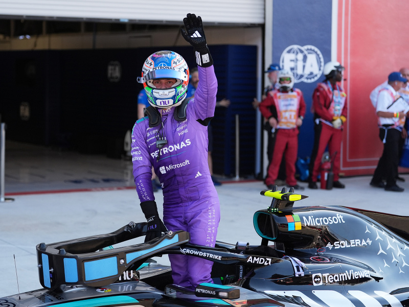 Kimi Antonelli reaguje po skončení kvalifikácie 