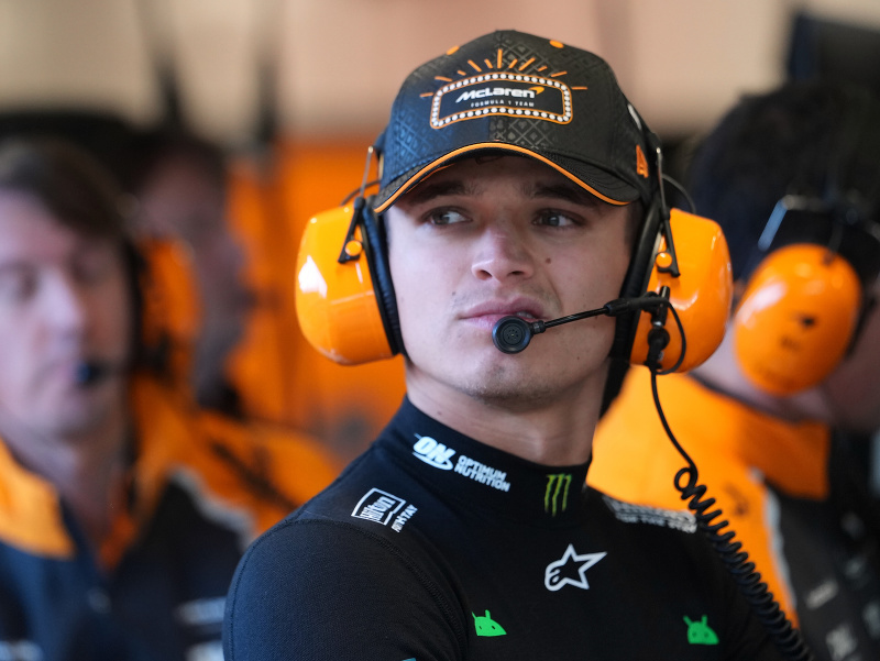Lando Norris počas tréningu na Veľkú cenu Las Vegas