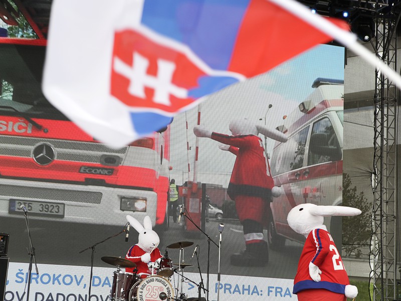 Fanúšikovia Slovenska pred zápasom Fínsko - Slovensko