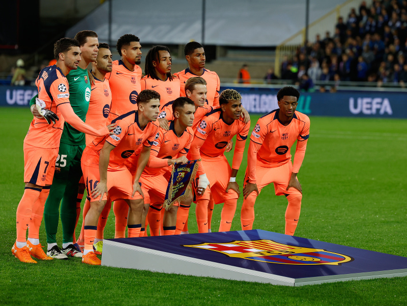 Na snímke hráči FC Barcelona 
