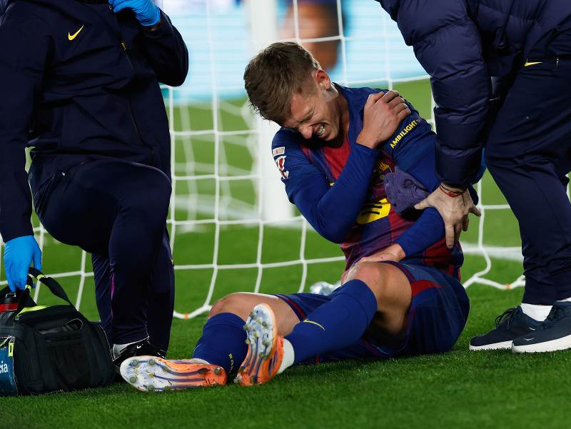 Zranený hráč FCB Dani Olmo