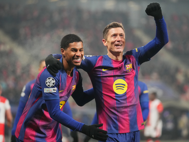 Marcus Rashford a Robert Lewandowski