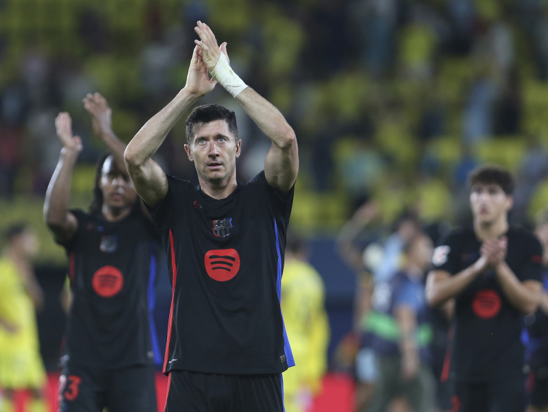 Robert Lewandowski oslavuje víťazstvo