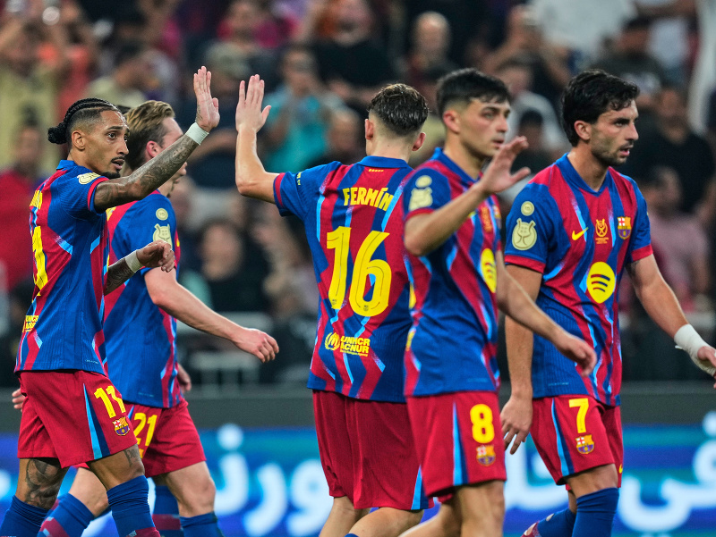 Gólové oslavy futbalistov Barcelony