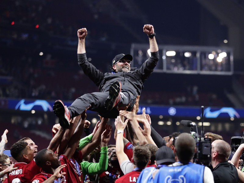 Jürgen Klopp sa raduje z triumfu v Lige majstrov
