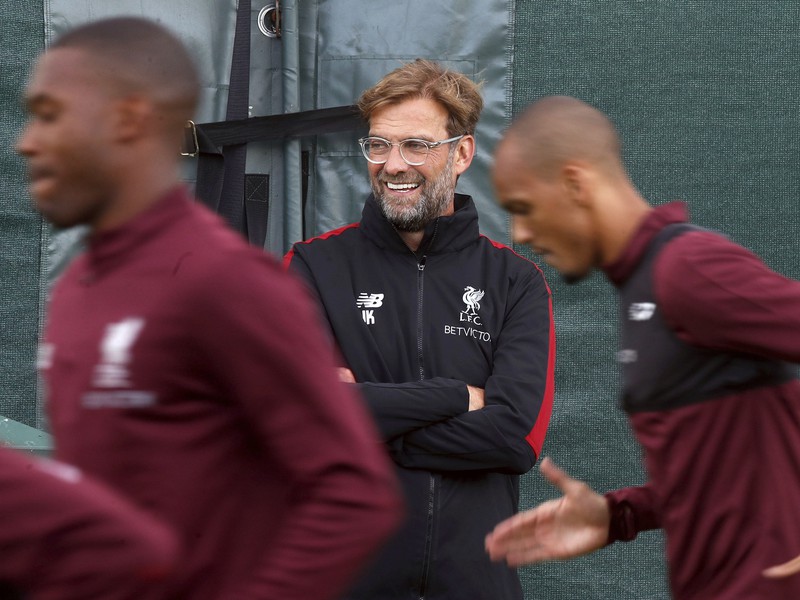 Jürgen Klopp na tréningu FC Liverpool