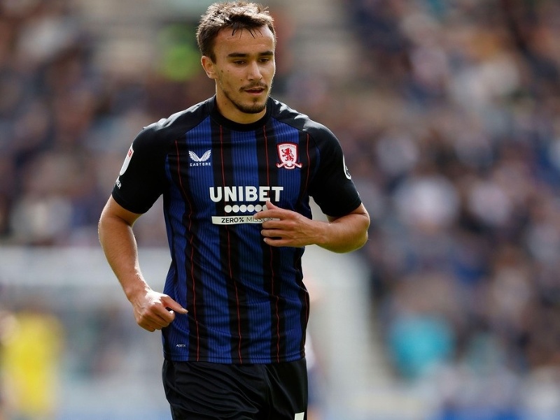 David Strelec v drese anglického FC Middlesbrough