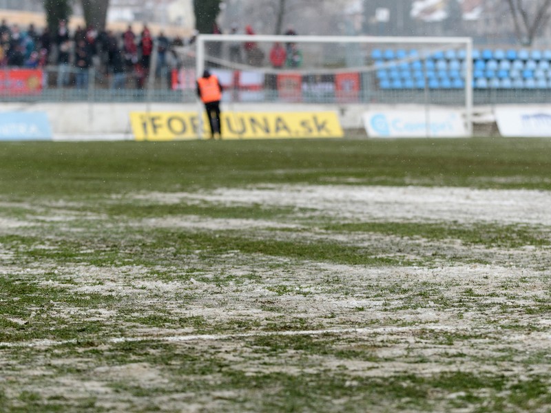 Na snímke hracia plocha na štadióne FC Nitra