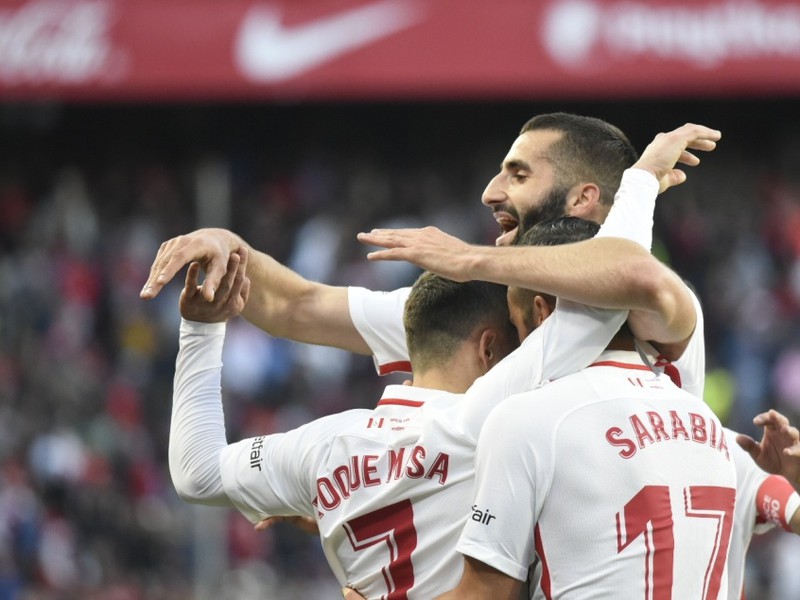 Gólové oslavy futbalistov FC Sevilla
