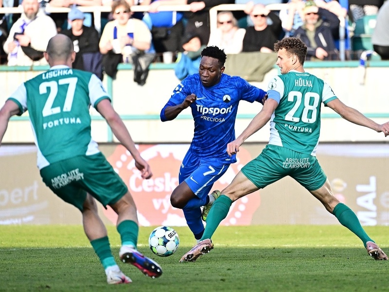 Na snímke hráči počas zápasu Liberca a Bohemians
