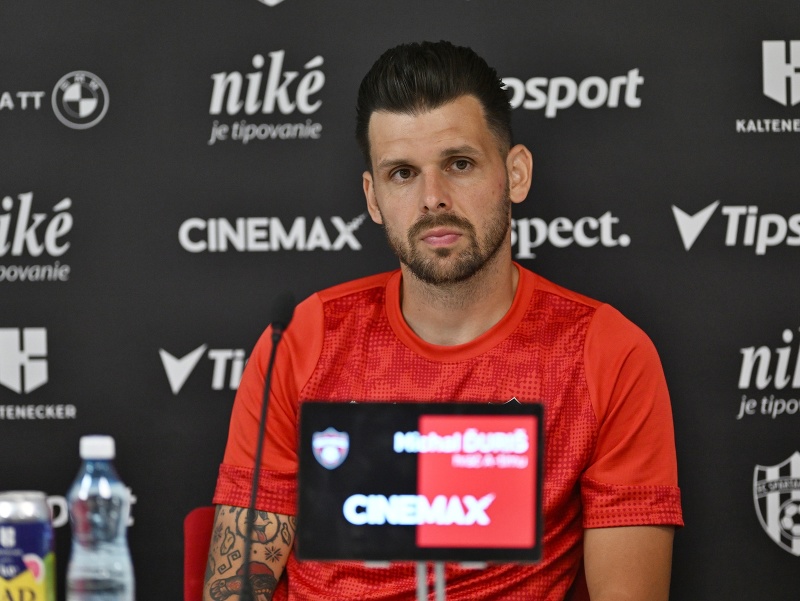 Útočník Trnavy Michal Ďuriš na tlačovej konferencii
