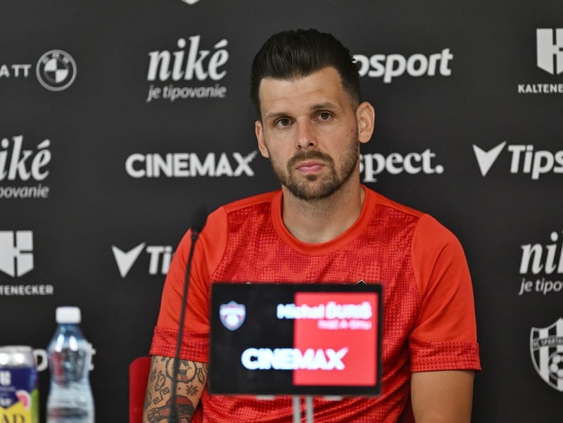 Útočník Trnavy Michal Ďuriš na tlačovej konferencii