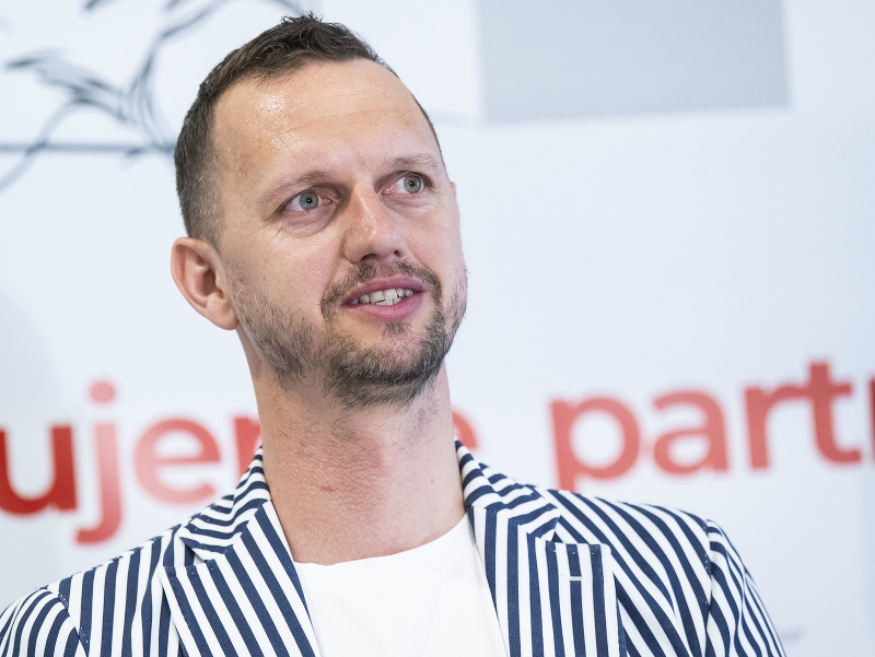 Na snímke tenista Filip Polášek počas tlačovej konferencie k tenisovému turnaju Bratislava Open 2025 3. júna 2025 