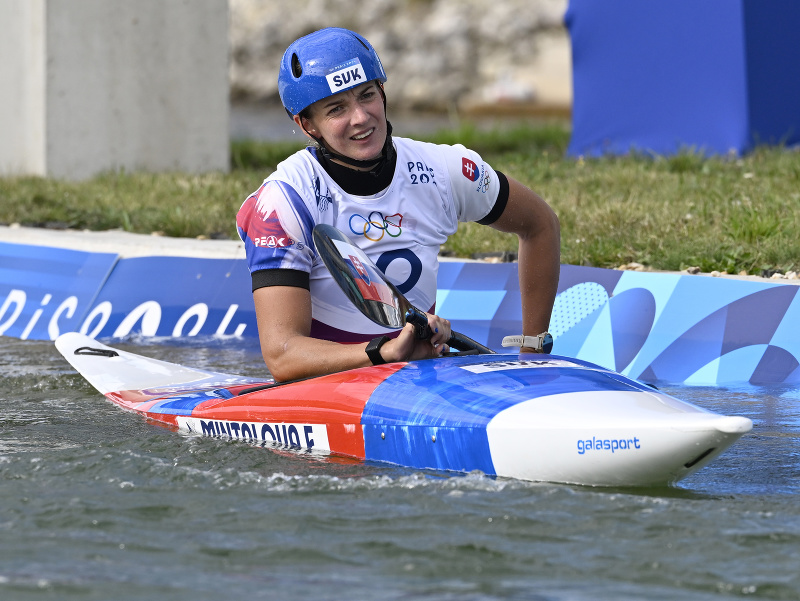 Slovenská vodná slalomárka Eliška Mintálová počas finálovej jazdy v kategórii K1 žien na XXXIII. letných olympijských hrách v Paríži