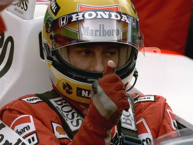 Ayrton Senna v kokpite F1