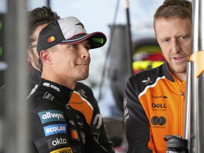 Lando Norris po tréningu