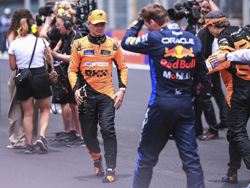 Lando Norris a Max Verstappen 