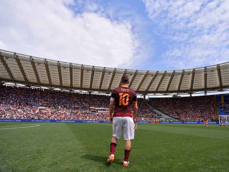 Legendárny Francesco Totti na rímskom Olympijskom štadióne 