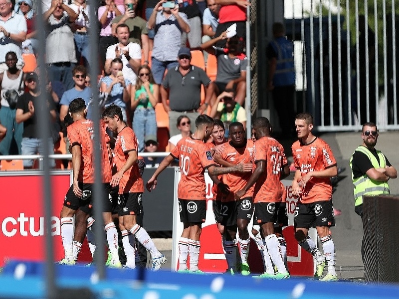 Gólové oslavy futbalistov Lorient