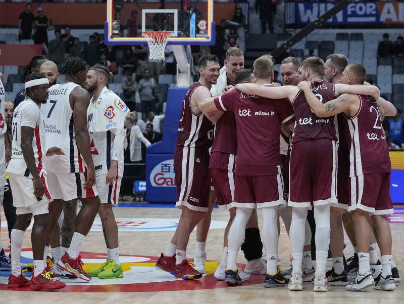 Lotyšská radosť po senzačnom triumfe nad Francúzmi