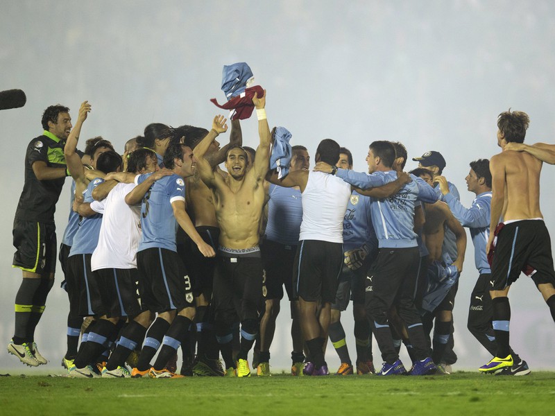 Futbalisti Uruguaju sa radujú z postupu na futbalové MS