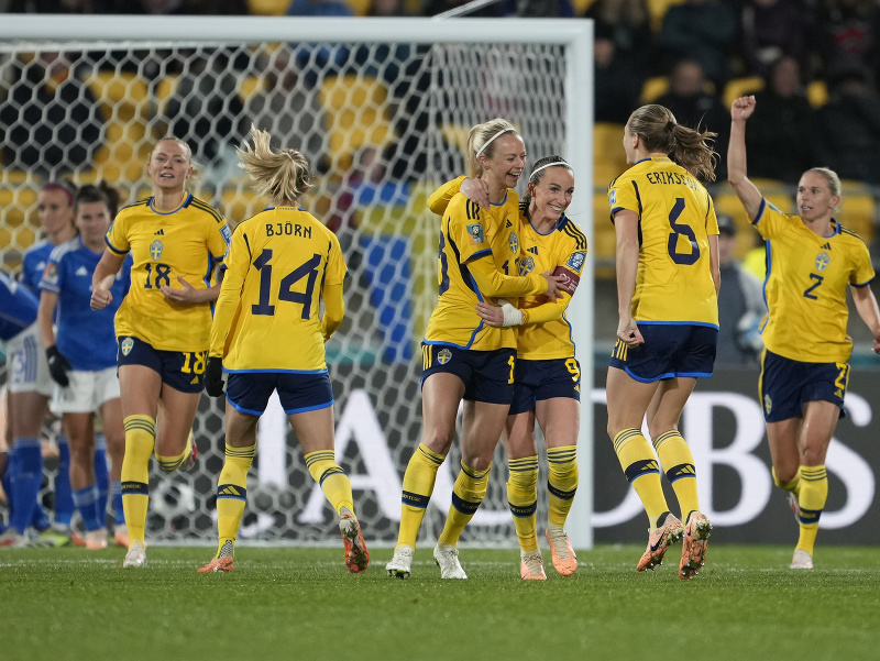 Radosť futbalistiek Švédska