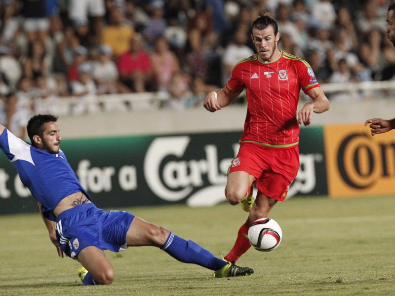 Gareth Bale v zápase proti Cypru
