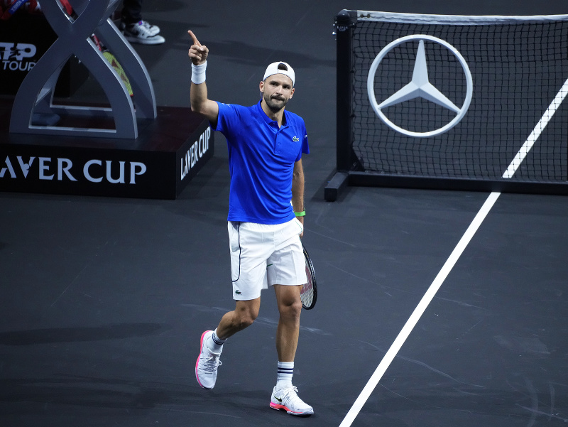 Bulharský tenista Grigor Dimitrov z Tímu Európa