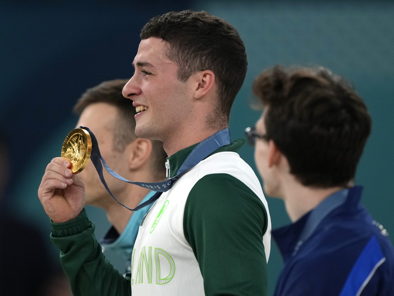 Rhys McClenaghan sa raduje po zisku zlata
