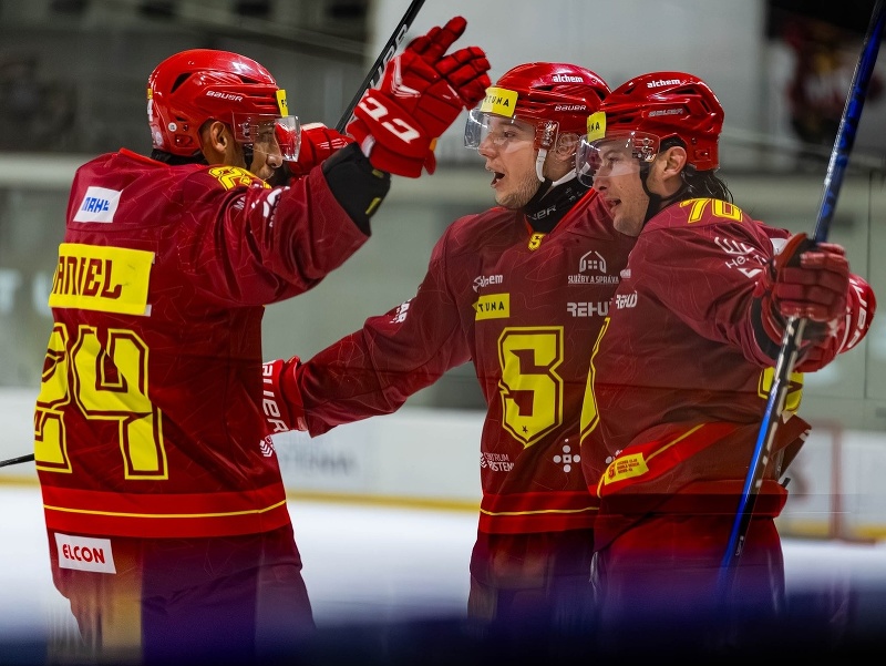 Na snímke hráči HC Dukla Senica