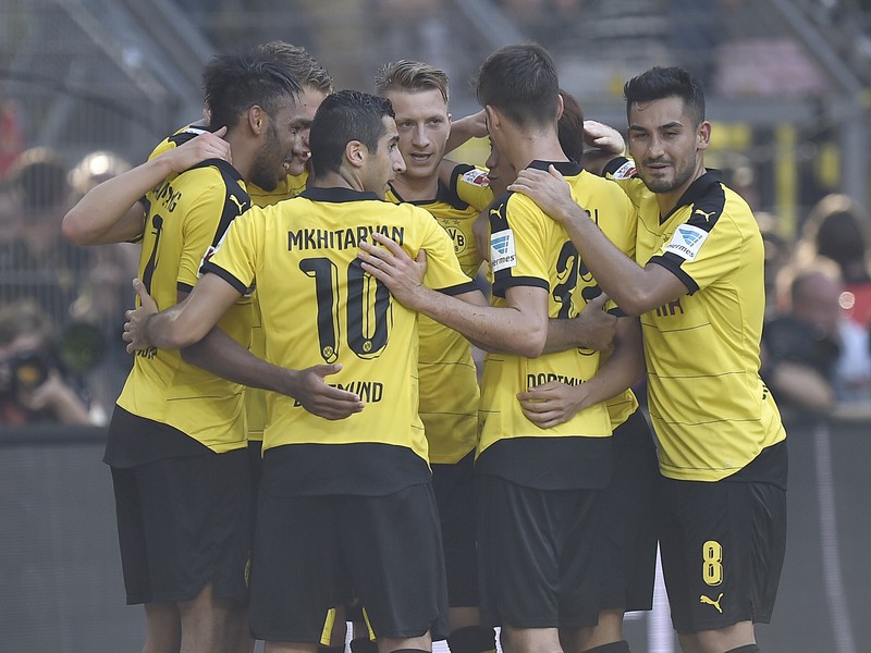 Gólové oslavy futbalistov Borussie Dortmund