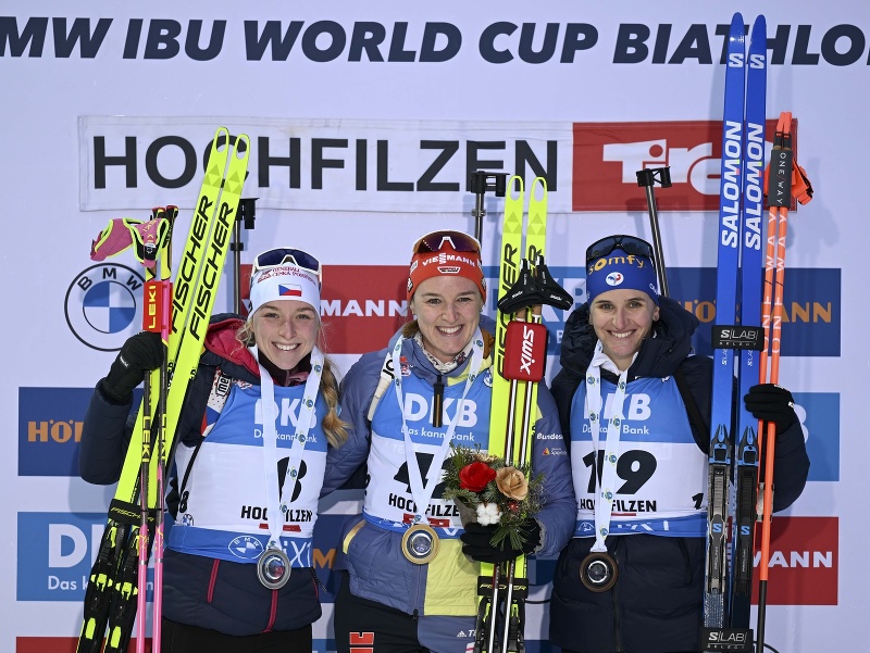 Nemecká biatlonistka Denise Herrmannová-Wicková triumfovala vo štvrtkovom šprinte 2. kola Svetového pohára v rakúskom Hochfilzene