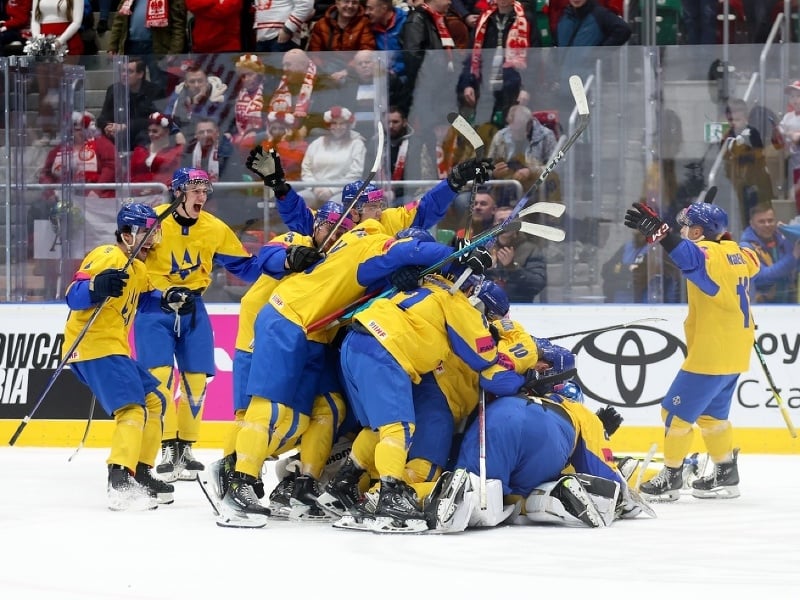 Hráči Ukrajiny a ich obrovská radosť po výhre