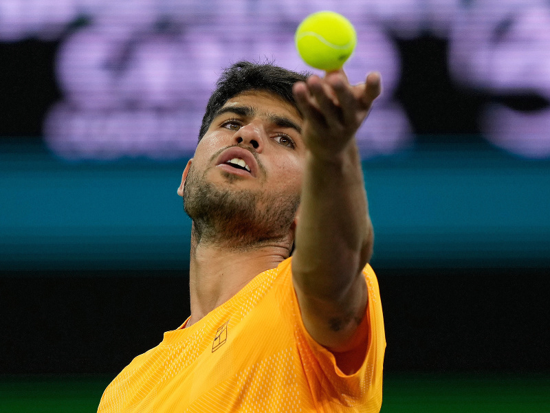 Španielsky tenista Carlos Alcaraz na turnaji ATP Masters 1000 v kalifornskom Indian Wells