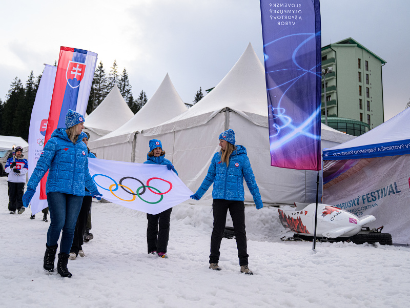 Na snímke oficiálne otvorenie Olympijského festivalu v lyžiarskom stredisku Jasná