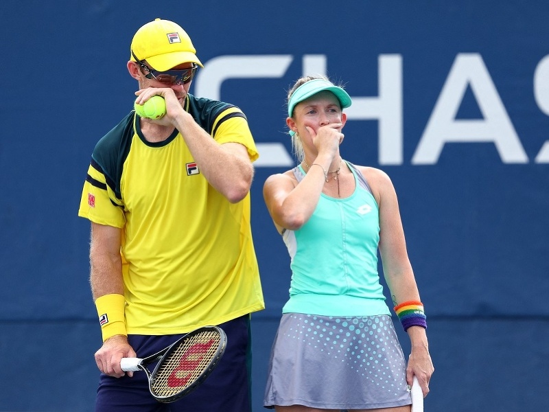Austrálski tenisti Storm Sandersová s Johnom Peersom