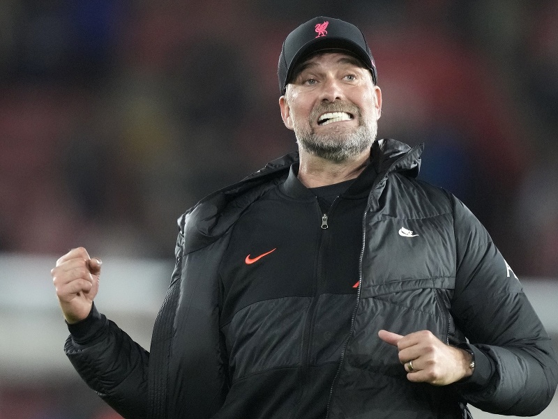 Tréner Liverpoolu Jürgen Klopp sa teší po výhre
