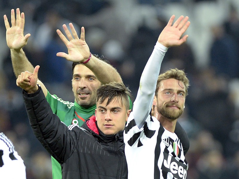 Gianluigi Buffon, Paulo Dybala a Claudio Marchisio
