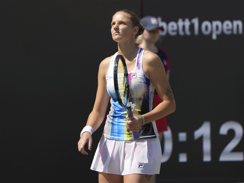 Česká tenistka Karolína Plíšková počas turnaja v Berlíne