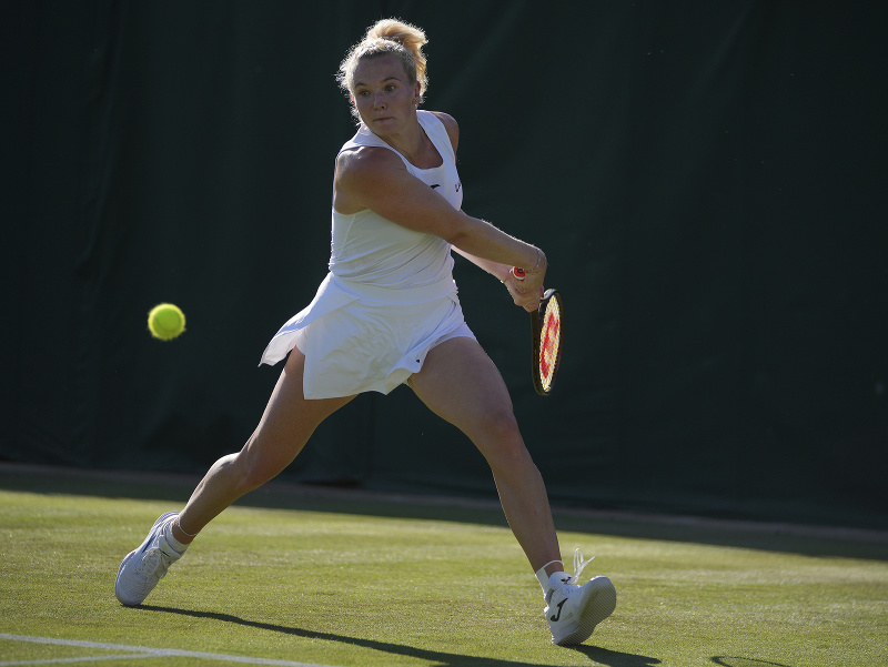 Česká tenistka Kateřina Siniaková na Wimbledone