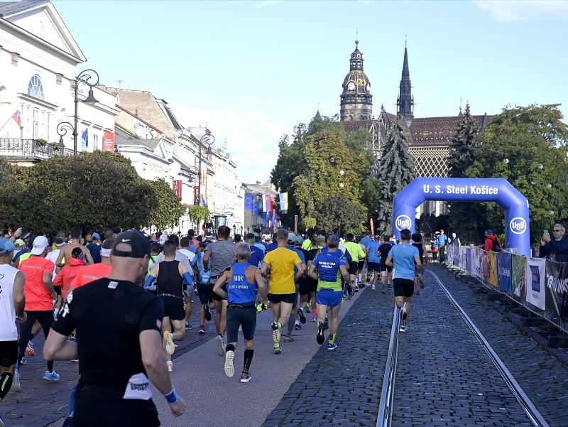 Na snímke štart Medzinárodného maratónu mieru v Košiciach