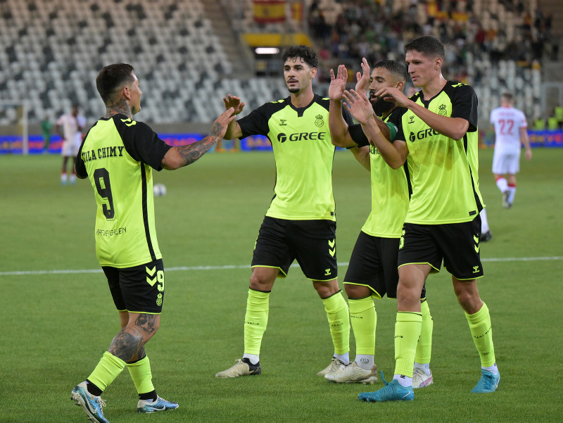 Gólová radosť hráčov Real Betis Sevilla