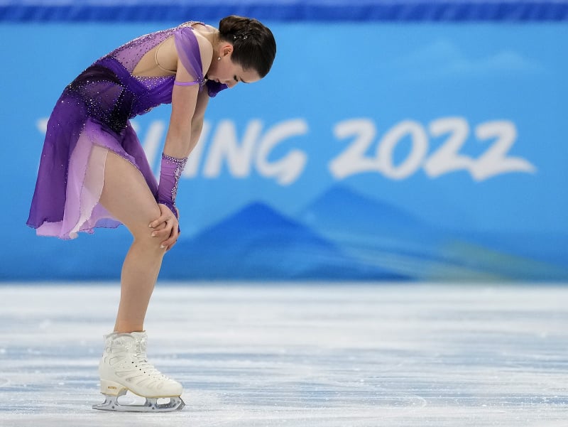 Krasokorčuliarka Ruského olympijského výboru Kamila Valijevová počas ZOH 2022 v Pekingu